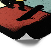 Skateboard Skateboarder Retro Skater  80S Poster (Hoek)