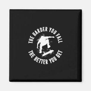Skateboard Skateboarder - Skateboardende Schaatser Magneet