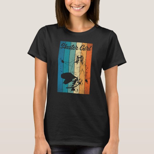 Skateboard Skateboarder Skater Girl  80S T-shirt (Voorkant)