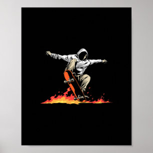 Skateboard Skateboarder Skater In Brand - Skateboa Poster