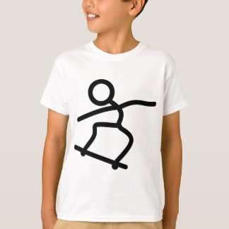 Skateboard Skateboarding Stick Figuur T-shirt