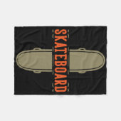 Skateboard Skaten  Fleece Deken (Voorkant (Horizontaal))