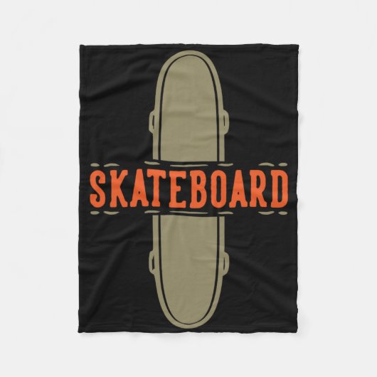 Skateboard Skaten  Fleece Deken (Voorkant)