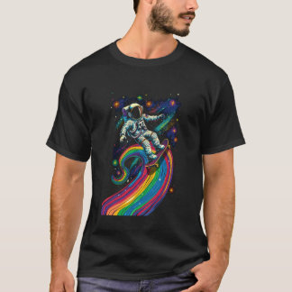 Skateboard Skater Galaxy Space Astronaut Skateboar T-shirt