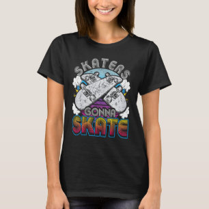 Skateboard Skater Longboard Design Boys Tieners T-shirt