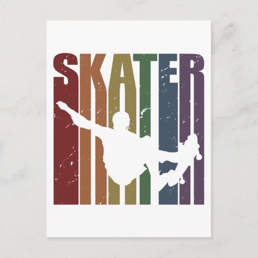 Skateboard Skater Skate Skateboarder Skateboarding Briefkaart (Voorkant)