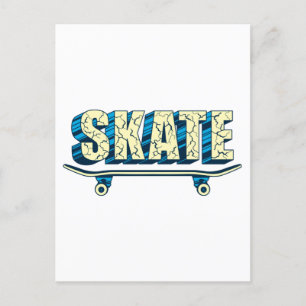 Skateboard Skater Skate Skateboarder Skateboarding Briefkaart