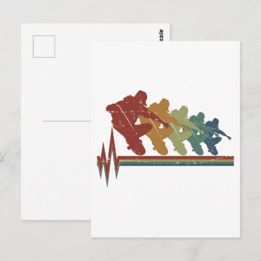 Skateboard Skater Skate Skateboarder Skateboarding Briefkaart (Voorkant / Achterkant)