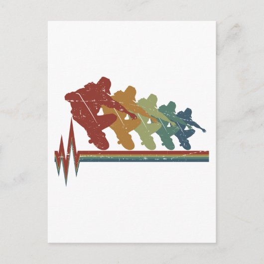 Skateboard Skater Skate Skateboarder Skateboarding Briefkaart (Voorkant)