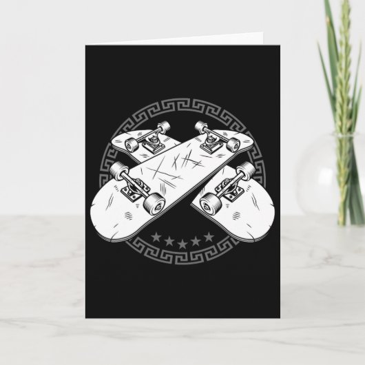Skateboard Skater Skateboarder Skateboarden Longb Kaart (Voorkant)