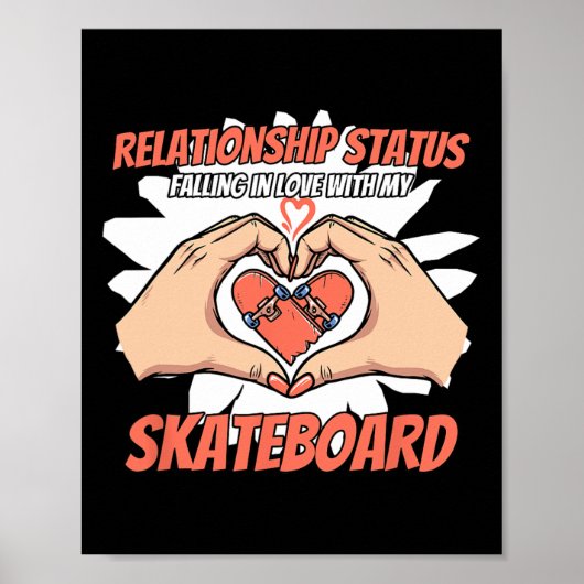 Skateboard Skating Skateboarding Skater Complicate Poster (Voorkant)