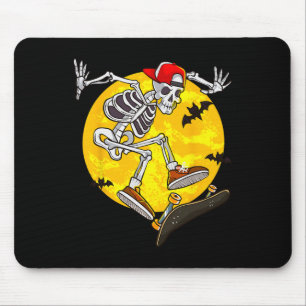 Skateboard Skeleton Funny Halloween Kostuum Schaat Muismat