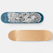 skateboard Skull Monogram Skeleton Blue Anchor (Horizontaal)