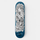 skateboard Skull Monogram Skeleton Blue Anchor (Voorkant)