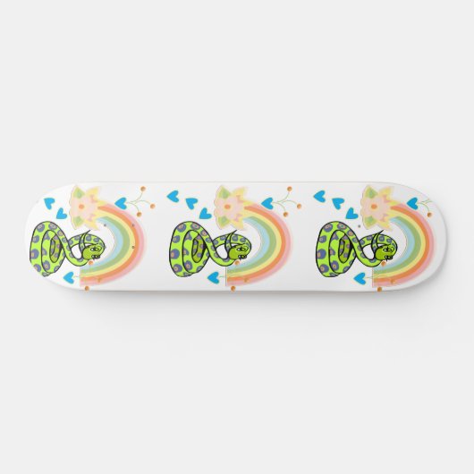 Skateboard Snake Regenboog Bloemen (Horizontaal)