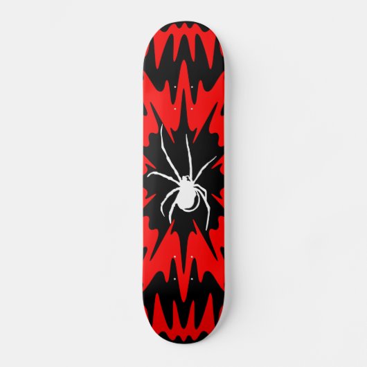 skateboard spider black and red (Voorkant)