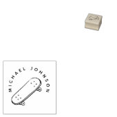 Skateboard Sport Aangepaste Naam Rubberstempel (Gestempeld)