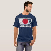 Skateboard Sport Japan Flag Japanese T-shirt (Voorkant volledig)