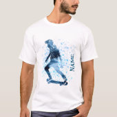 Skateboard sport koele tiener sprong gradiënten t-shirt (Voorkant)