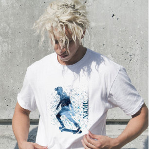 Skateboard sport koele tiener sprong gradiënten t-shirt