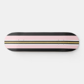 Skateboard Sport Roze & Wit Goud Zwart Streep (Horizontaal)