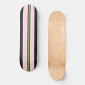 Skateboard Sport Roze & Wit Goud Zwart Streep (Voorkant)