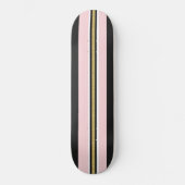 Skateboard Sport Roze & Wit Goud Zwart Streep (Voorkant)