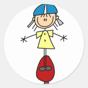 Skateboard Stick Figuur Stickers Sticker