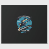 skateboard straat broederschap buurt cadeaupapier (Vlak)