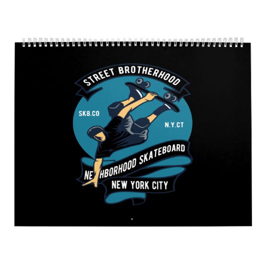 skateboard straat broederschap buurt kalender (Hoes)