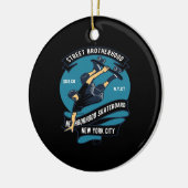 skateboard straat broederschap buurt keramisch ornament (Links)