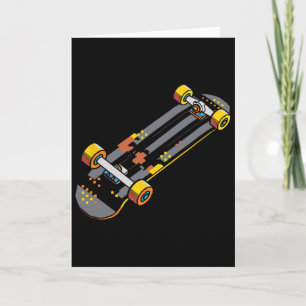Skateboard strip stijl skateboarden fan kaart