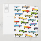 Skateboard stripverhaal. briefkaart (Voorkant / Achterkant)