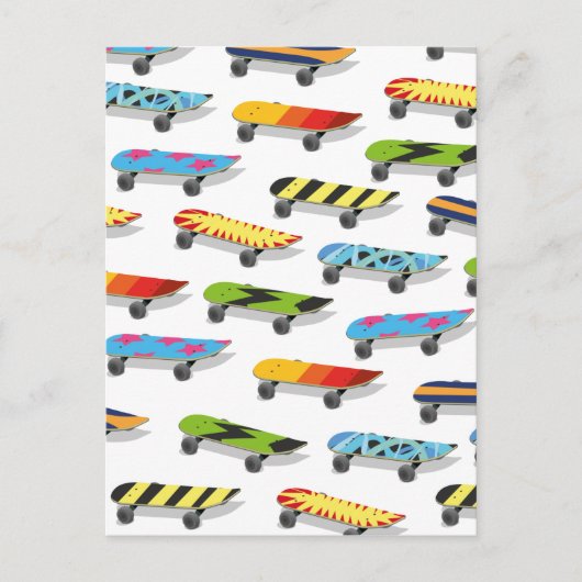 Skateboard stripverhaal. briefkaart (Voorkant)