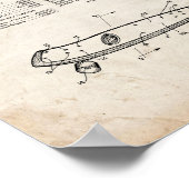 Skateboard Structure Patent - Oude look Poster (Hoek)