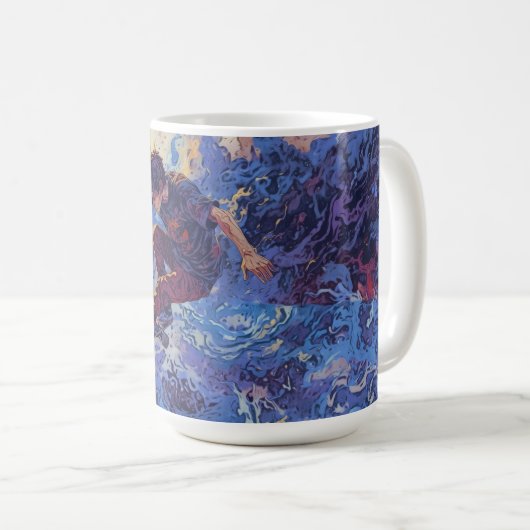 Skateboard Surfen - Skateboarder Design Koffiemok (Voorkant rechts)