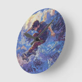 Skateboard Surfen - Skateboarder Design Ronde Klok (Hoek)