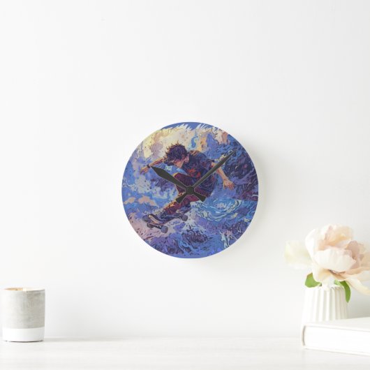 Skateboard Surfen - Skateboarder Design Ronde Klok (Huis)