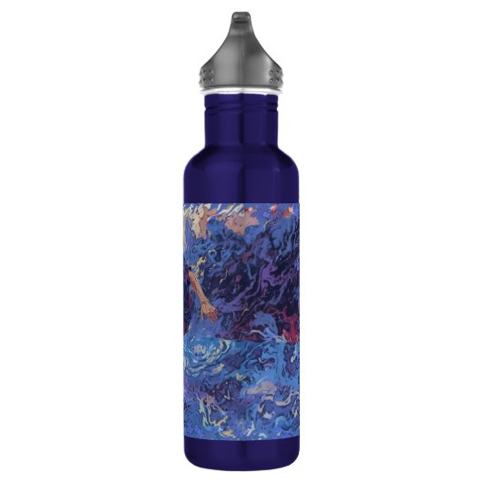 Skateboard Surfen - Skateboarder Design Waterfles (Rechts)