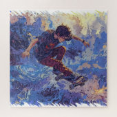 Skateboard Surfen - Skateboarder Legpuzzel (Horizontaal)