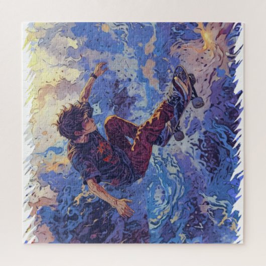 Skateboard Surfen - Skateboarder Legpuzzel (Verticaal)