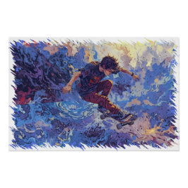 Skateboard Surfen - Skateboarder Perfect Poster