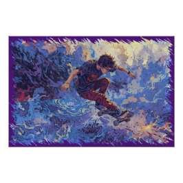 Skateboard surfen - Skateboarder Perfect Poster