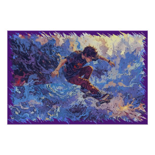 Skateboard surfen - Skateboarder Perfect Poster