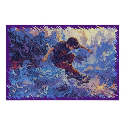 Skateboard surfen - Skateboarder Perfect Poster (Voorkant)