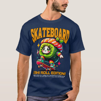 Skateboard Sushi Roll Editie T-shirt