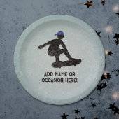 Skateboard thema - tiener / jonge mannen verjaarda papieren bordje