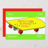 Skateboard tienerjongens kaart (Voorkant / Achterkant)