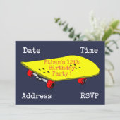 Skateboard tienerjongens: verjaardagsfeest kaart (Staand voorkant)