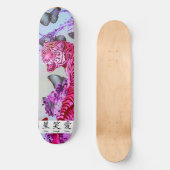 Skateboard TIGER MET BUTTERFLES (Voorkant)
